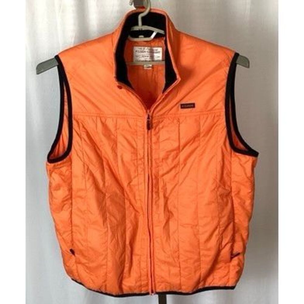 Filson Ultralight Vest Lightweight Quilted Flame Orange Sz XXL Hunting Primaloft